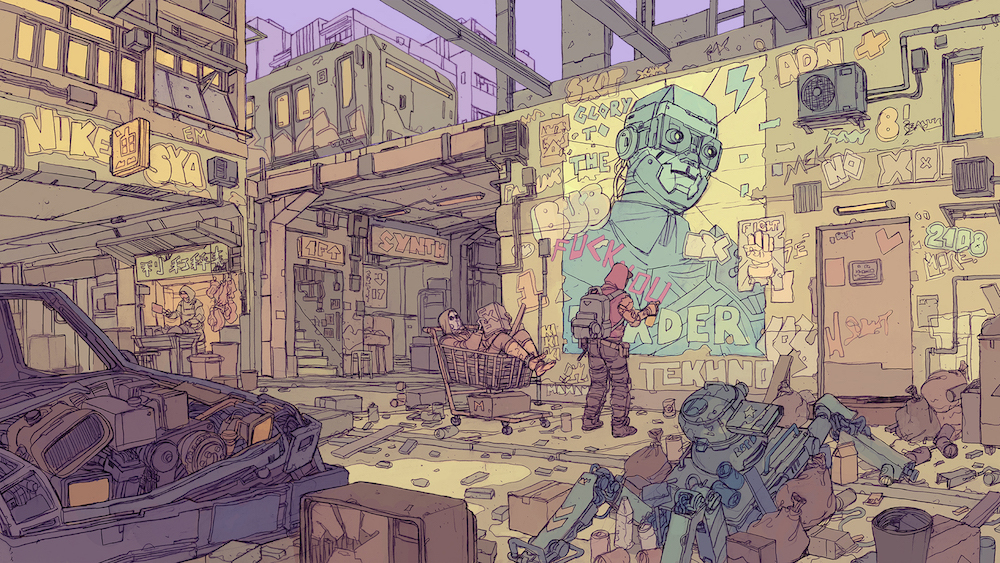 Illustrator Deathburger, AKA Josan Gonzalez, is preparing his newest graphic novel, Nightfall.